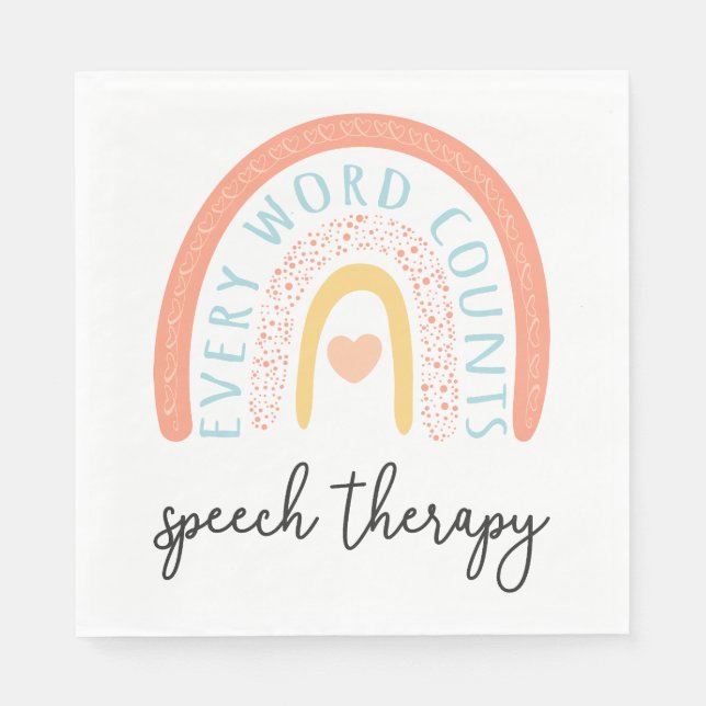 Serviette En Papier Orthophonie II - Chaque Mot Compte (Devant)