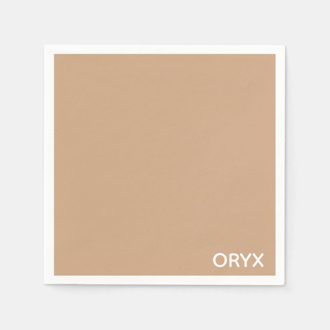 Serviette En Papier Oryx brown beige color name (Devant)