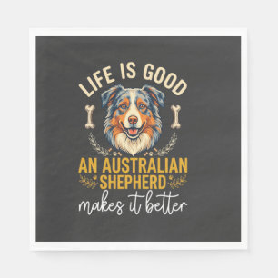 Serviette En Papier Os de chien de berger australien Bonne Vie