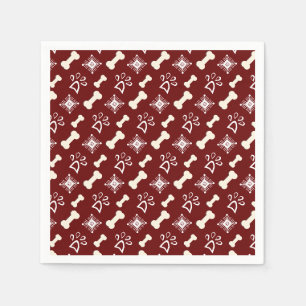 Serviette En Papier Os de Noël pour chien Motif Flocon de Neige
