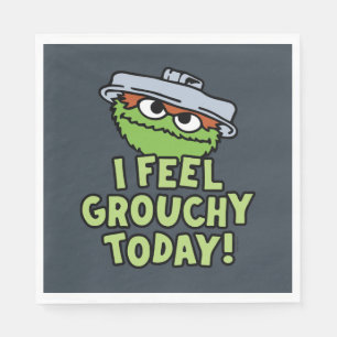 Serviette En Papier Oscar le Groupement Je Me Sens Grouchy Aujourd'H