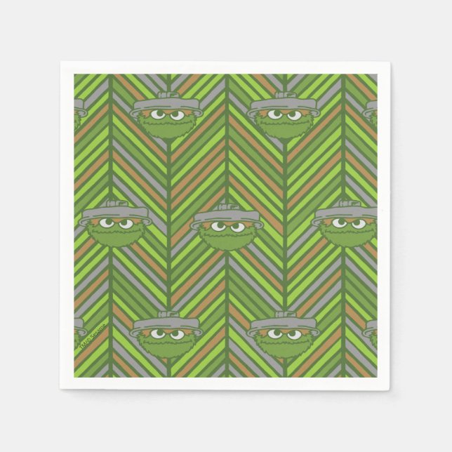 Serviette En Papier Oscar the Grouch | 80's Throwback Pattern (Devant)
