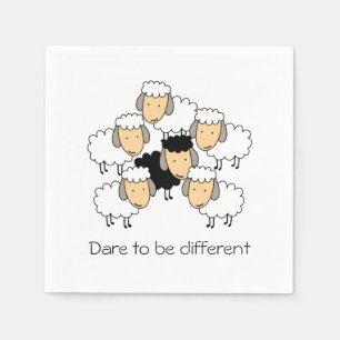 Serviette En Papier Osez être différent Mouton noir