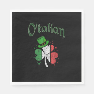 Serviette En Papier O'talian Irish St. Patrick's Day Shamrock italien