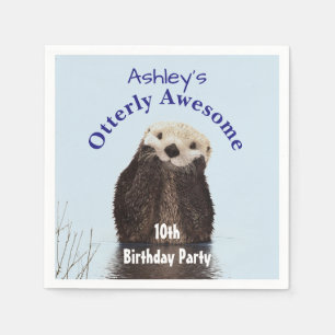 Serviette En Papier Otter de fête d'anniversaire absolument stupéfiant