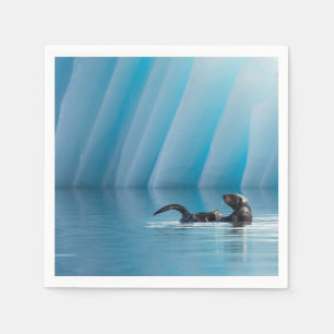 Serviette En Papier Otter de mer joueuse