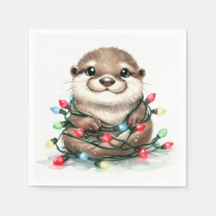 Serviette En Papier Otter de Noël