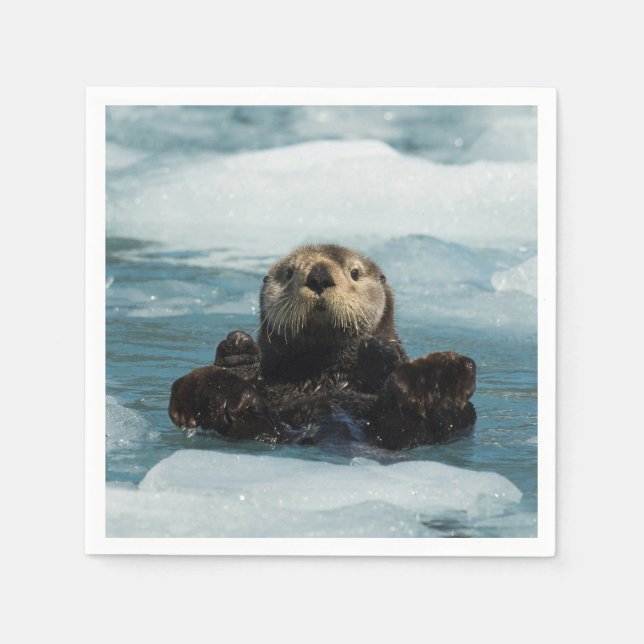 Serviette En Papier Otter flottante (Devant)