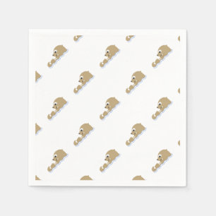 Serviette En Papier Otter flottante mignonne