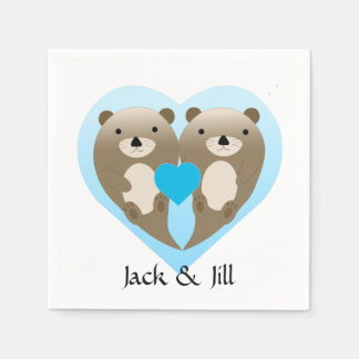 Serviette En Papier Otter Love