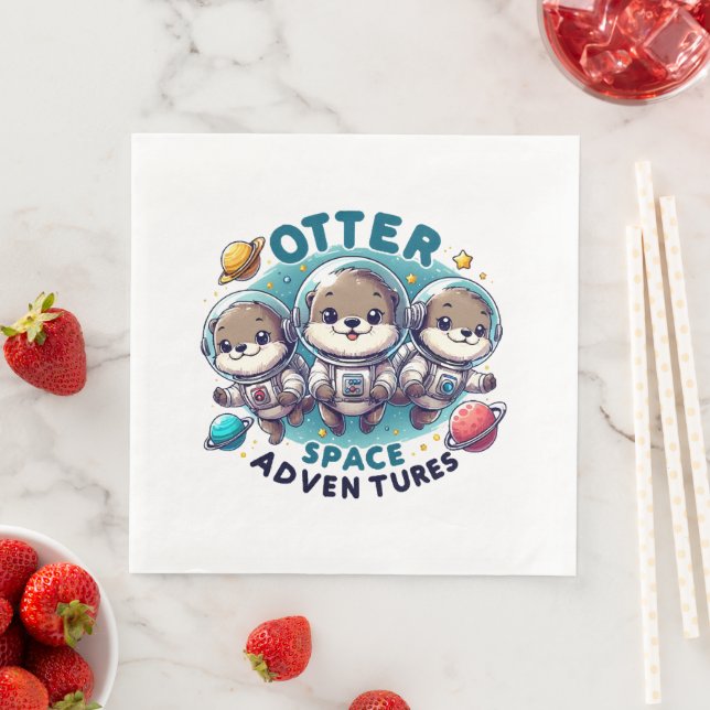 Serviette En Papier Otter Space Adventures (En situation)