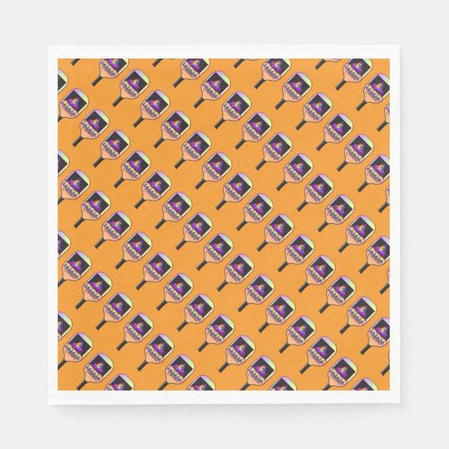 Serviette En Papier Où est The Pickleball Orange (Devant)