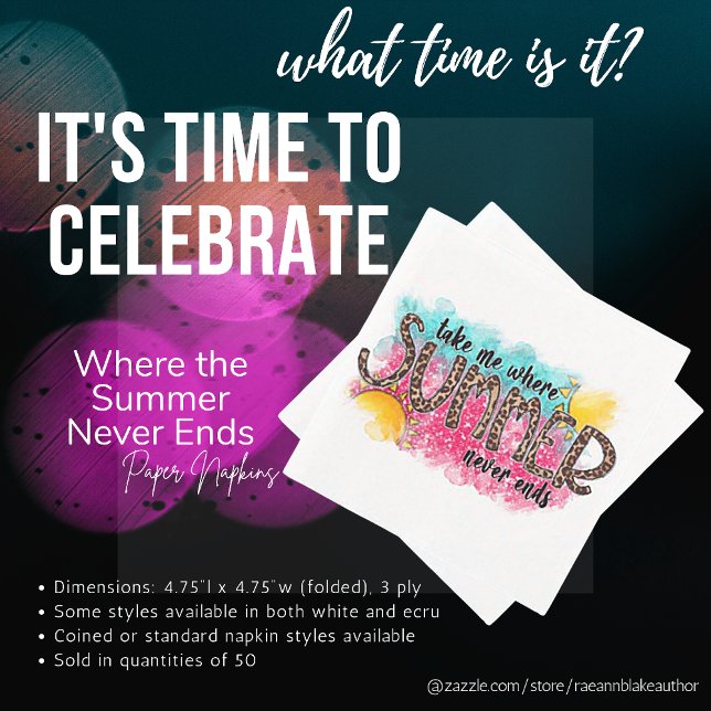 Serviette En Papier Où l'été ne finit jamais papier serviette (Créateur téléchargé)