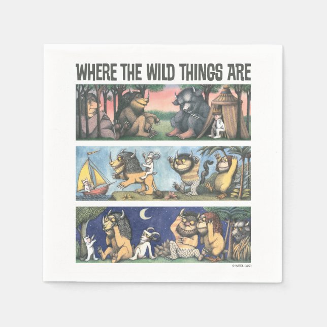 Serviette En Papier Où sont les scènes de Wild Things (Devant)