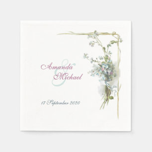 Serviette En Papier Oubliez-moi non design mariage