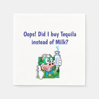 Serviette En Papier "Oups . Ai-je acheté Tequila ?" Cocktail amusant N