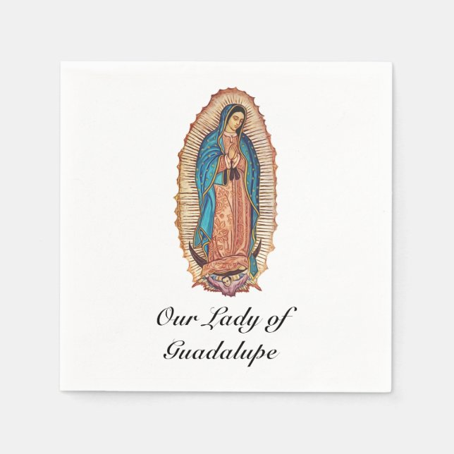 Serviette En Papier Our Lady of Guadalupe Miraculous Tilma Fine Art (Devant)
