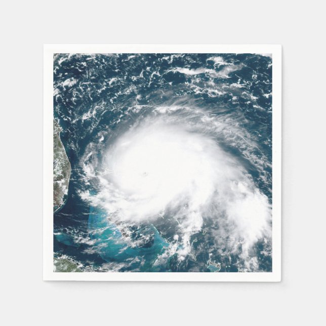 Serviette En Papier Ouragan au large des côtes de Floride (Devant)