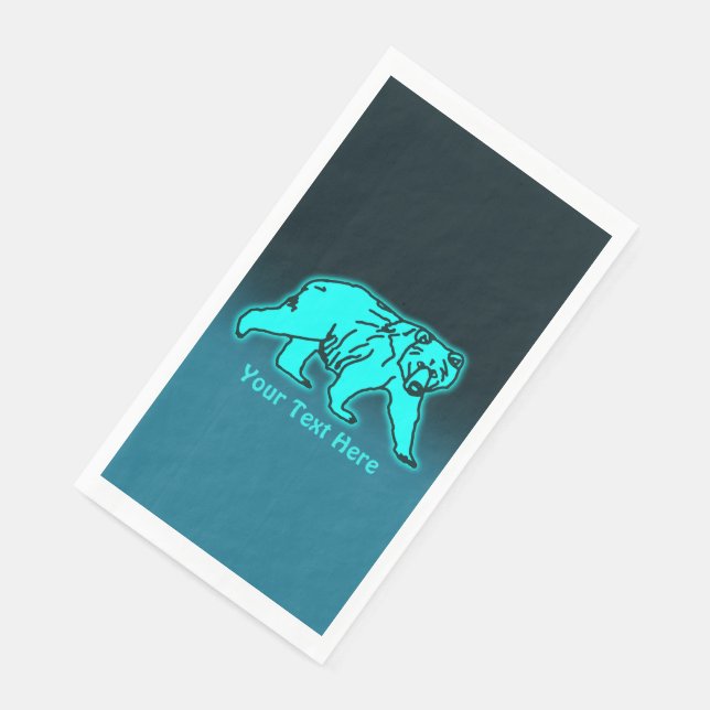 Serviette En Papier Ours bleu Kodiak (Coin)
