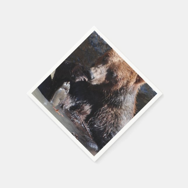 Serviette En Papier Ours de bain (Coin)