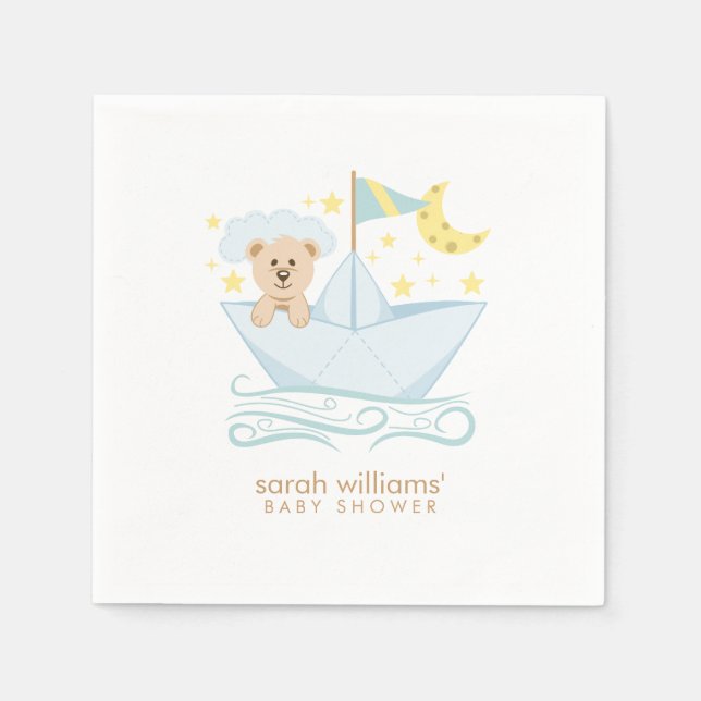 Serviette En Papier Ours de bateau en papier doux (Devant)