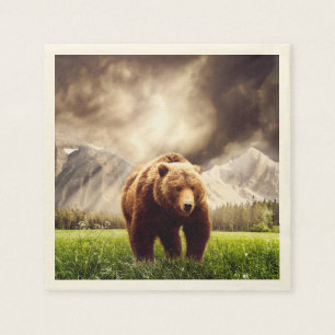 Serviette En Papier Ours de montagne