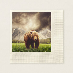Serviette En Papier Ours de montagne