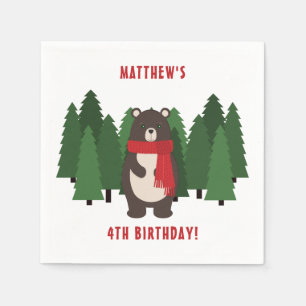 Serviette En Papier Ours des Bois