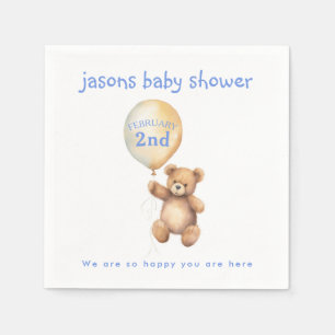 Serviette En Papier Ours en peluche avec serviette en baby shower de b