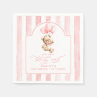 Ours en peluche élégant rayures roses douces Baby