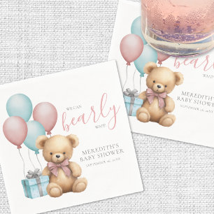 Serviette En Papier Ours en peluche gonflable pour Baby Shower