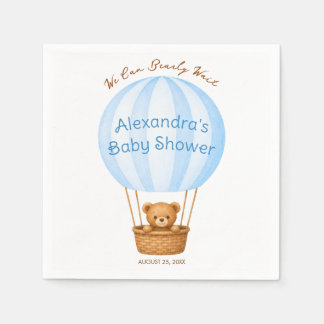 Serviette En Papier Ours en peluche pour la douche de bébé garçon dans