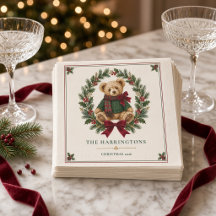 Ours en tartan personnalisé Crest Noël 