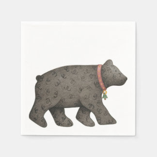 Serviette En Papier Ours noir
