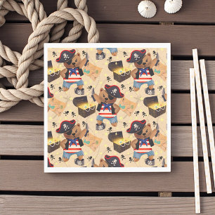 Serviette En Papier Ours pirate