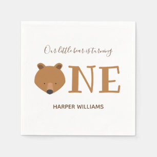 Serviette En Papier Ours Turner un animal mignon premier anniversaire