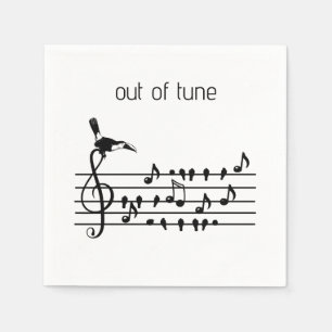 Serviette En Papier Out of Tune, toucan rejoignant les oiseaux chanteu