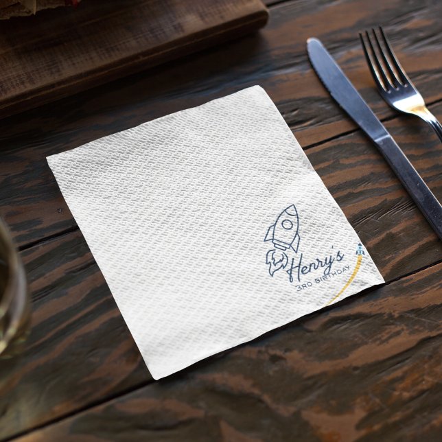 Serviette En Papier Out to Space Birthday Party (Créateur téléchargé)