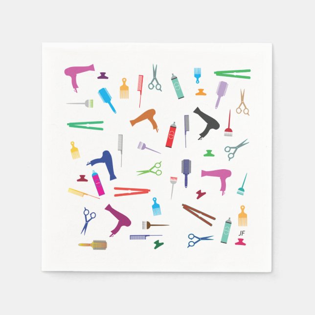 Serviette En Papier Outils de coiffure 2 (Devant)