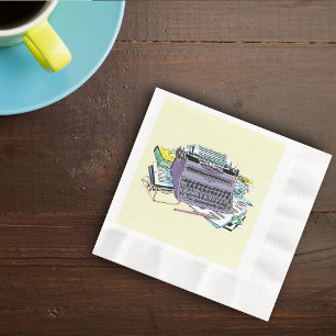 Serviette En Papier Outils de l’écrivain vintage Tapis de papier