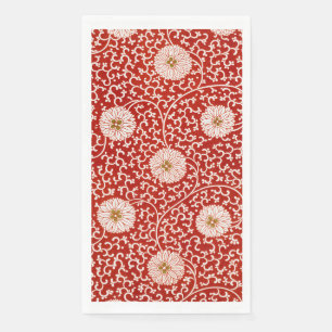 Serviette En Papier Owen Jones Ornement chinois fleurs rouges et blanc