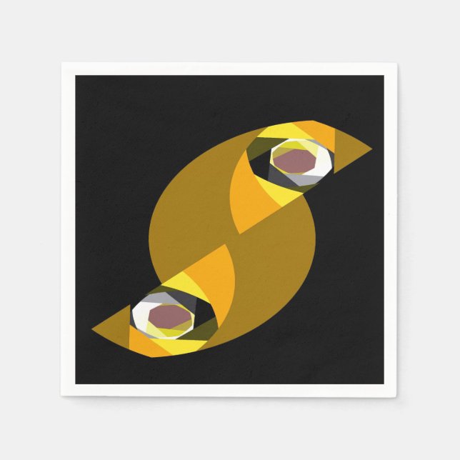 SERVIETTE EN PAPIER OWL ABSTRAIT (Devant)