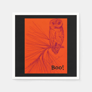 Serviette En Papier Owl Boo Napkin