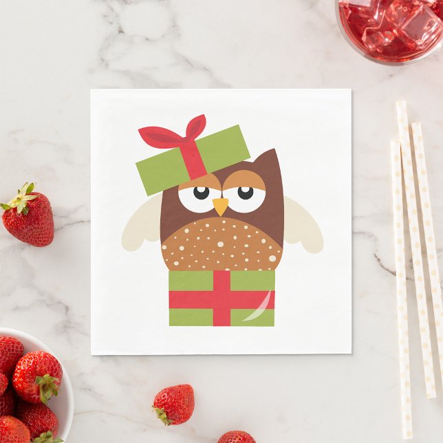 Serviette En Papier Owl Gift (Créateur téléchargé)