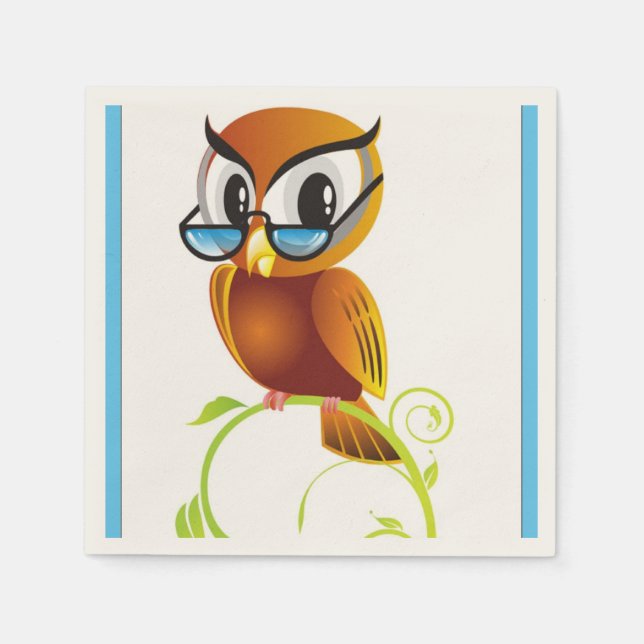 SERVIETTE EN PAPIER OWL STERN (Devant)