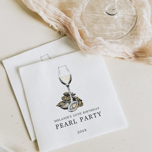 Serviette En Papier Oyster Pearl Party (Créateur téléchargé)