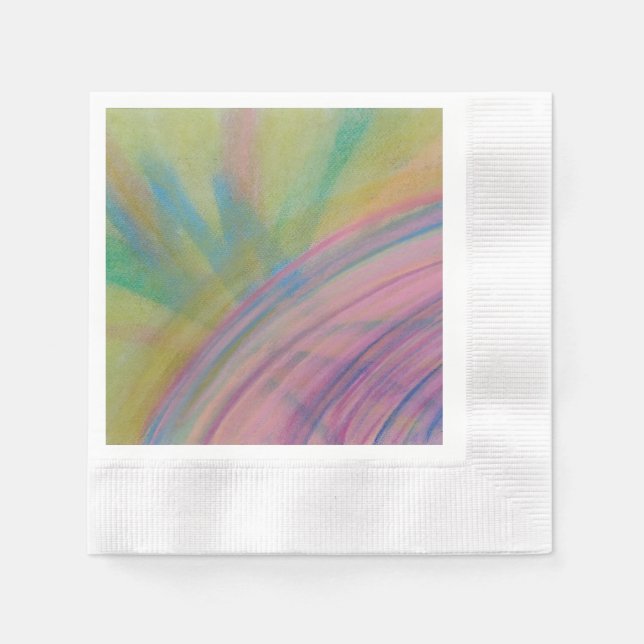 Serviette En Papier P9 Couleur Unique Art Abstrait (Devant)