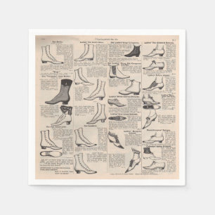 Serviette En Papier Page de catalogue de chaussures pour dames ancienn