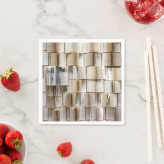 Serviette En Papier Pages de livres vintages ouverts