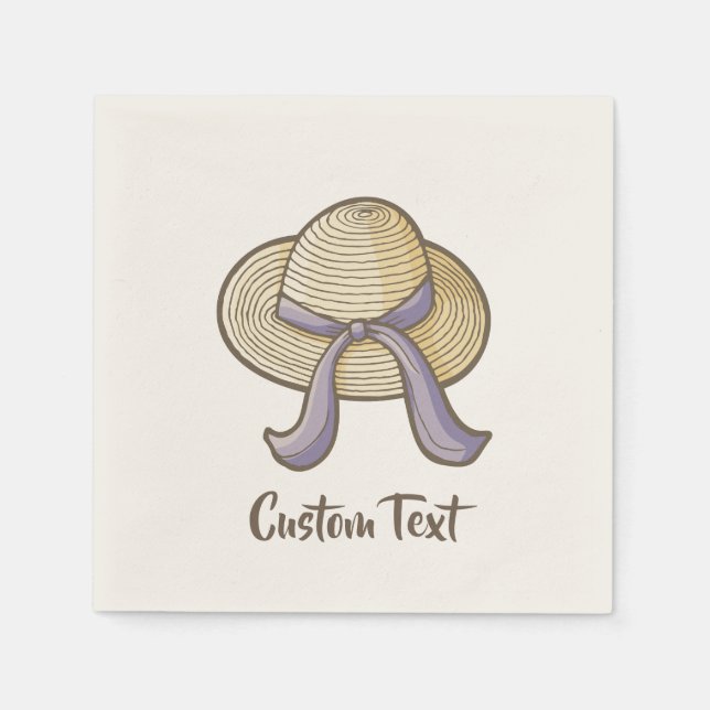 Serviette En Papier Paille Casquette beige (Devant)